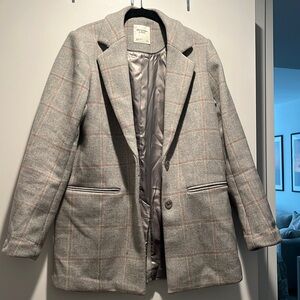 Grey plaid blazer, Abercrombie